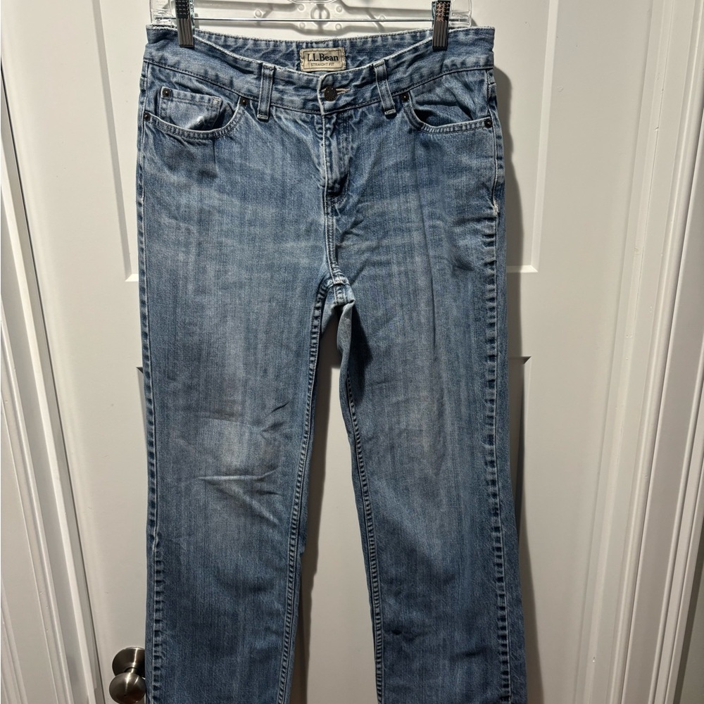 Vintage L.L. Bean Women's 100% Cotton Straight-Leg Jeans
